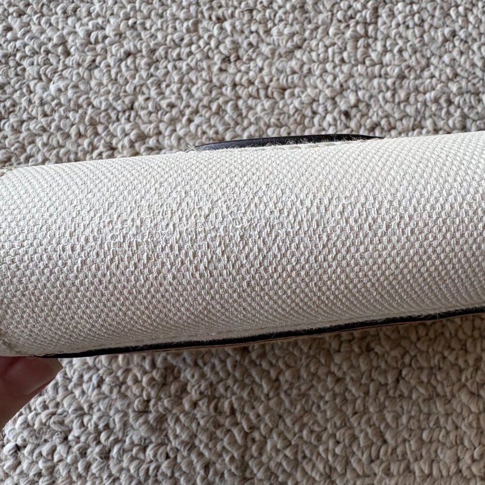 Coach Straw Summertime Clutch Wristlet Woven Straw Leather Trim Gold Turn Lock - Picture 7 of 12